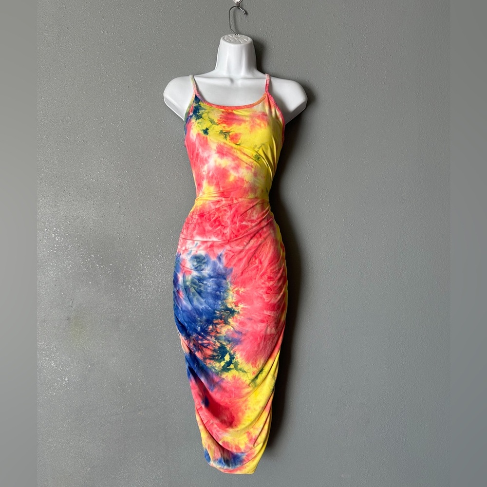 Fashion Nova Tie Dye Midi Dress
